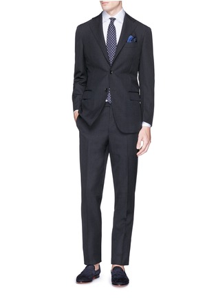 Figure View - Click To Enlarge - RING JACKET - 'No. 184A' mélange wool suit