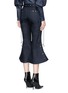 Back View - Click To Enlarge - ANGEL CHEN - Lace-up cropped flared denim pants