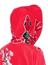 Detail View - Click To Enlarge - ANGEL CHEN - Embellished tribal velvet appliqué hooded jacket