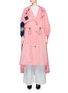 Main View - Click To Enlarge - ANGEL CHEN - 'Fight Club' slogan embroidered hooded long coat