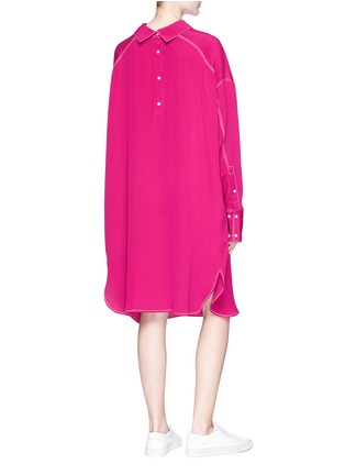 Figure View - Click To Enlarge - FFIXXED STUDIOS - 'Chingy' reversed silk crepe shirt dress