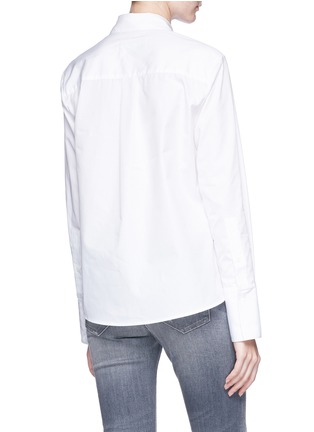 Figure View - Click To Enlarge - FFIXXED STUDIOS - Pleated pocket cotton poplin shirt