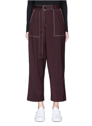 Main View - Click To Enlarge - FFIXXED STUDIOS - Belted cropped wide leg suiting work pants