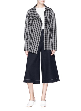 Figure View - Click To Enlarge - FFIXXED STUDIOS - 'Moving' wool blend melton culottes
