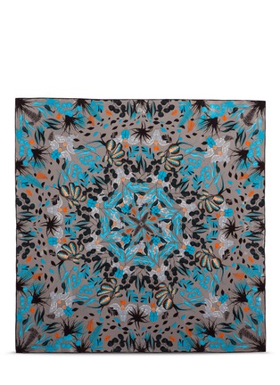 Main View - Click To Enlarge - X+Q - Festive Angel silk scarf – Grey