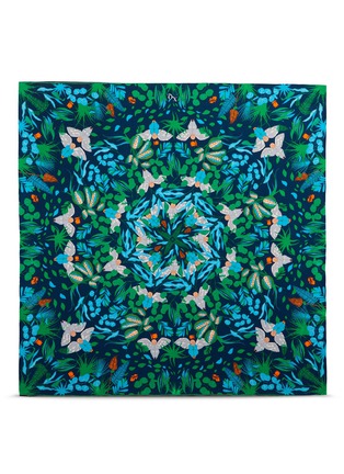 Main View - Click To Enlarge - X+Q - Festive Angel silk scarf – Green