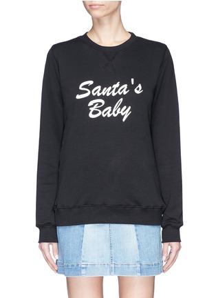 Main View - Click To Enlarge - TOPSHOP - 'Santa's Baby' slogan print sweatshirt