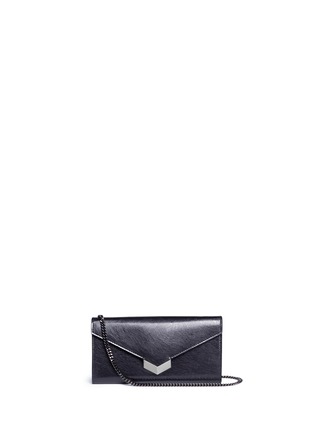 Main View - Click To Enlarge - JIMMY CHOO - 'Lucile' leather crossbody clutch