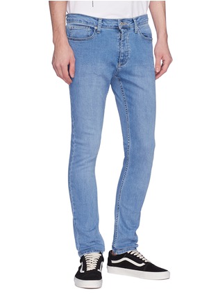 Front View - Click To Enlarge - TOPMAN - Washed skinny jeans