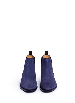 Front View - Click To Enlarge - PAUL SMITH - 'Gerald' suede Chelsea boots