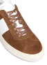 Detail View - Click To Enlarge - PAUL SMITH - 'Levon' leather stripe suede sneakers