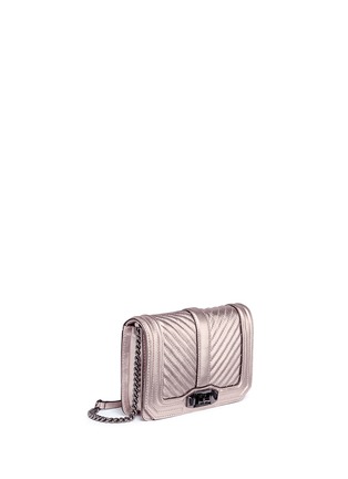 Detail View - Click To Enlarge - REBECCA MINKOFF - 'Love' small quilted leather crossbody bag