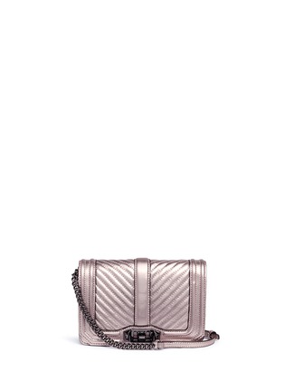 Main View - Click To Enlarge - REBECCA MINKOFF - 'Love' small quilted leather crossbody bag