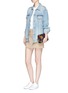 Front View - Click To Enlarge - REBECCA MINKOFF - 'Love' small floral burnout crossbody bag