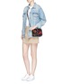 Figure View - Click To Enlarge - REBECCA MINKOFF - 'Love' small floral burnout crossbody bag