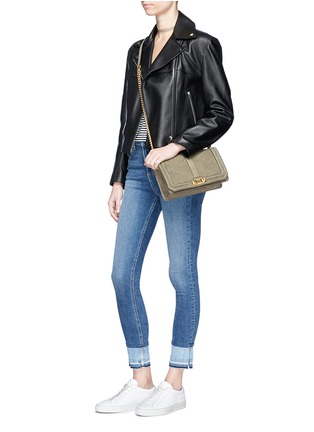 Figure View - Click To Enlarge - REBECCA MINKOFF - 'Love' quilt embossed nubuck leather crossbody bag