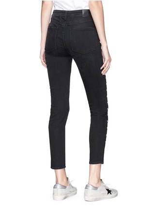 Figure View - Click To Enlarge - CLOSED - x Jupe by Jackie 'X-Pocket' embroidered cropped denim pants