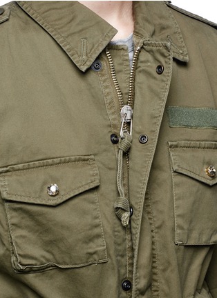 Detail View - Click To Enlarge - 73115 - Pleated ribbon star canvas M-65 field jacket