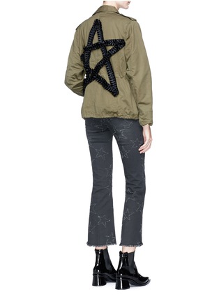 Figure View - Click To Enlarge - 73115 - Pleated ribbon star canvas M-65 field jacket