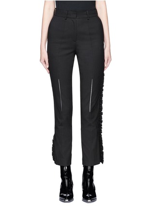 Main View - Click To Enlarge - JINNNN - Ruffle outseam suiting pants