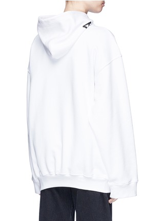 Back View - Click To Enlarge - BALENCIAGA - Logo print oversized hoodie