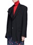Detail View - Click To Enlarge - BALENCIAGA - Pulled oversized virgin wool suiting jacket