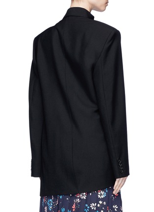 Back View - Click To Enlarge - BALENCIAGA - Pulled oversized virgin wool suiting jacket