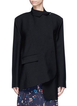 Main View - Click To Enlarge - BALENCIAGA - Pulled oversized virgin wool suiting jacket