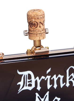  - CECILIA MA - 'Drink Me' wine cork charm acrylic box clutch