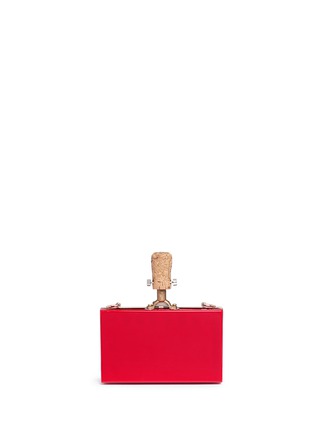 Detail View - Click To Enlarge - CECILIA MA - 'Uboring' champagne cork charm acrylic box clutch