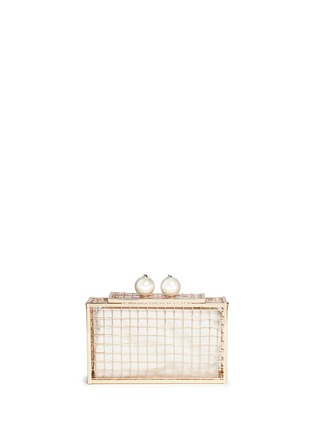 Detail View - Click To Enlarge - CECILIA MA - 'Pearl Cage' brass clutch