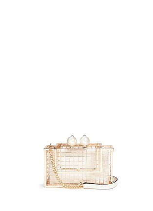 Main View - Click To Enlarge - CECILIA MA - 'Pearl Cage' brass clutch