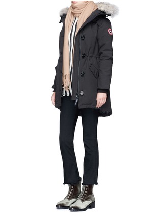 Figure View - Click To Enlarge - CANADA GOOSE - 'ROSSCLAIR' COYOTE FUR HOOD DOWN PARKA