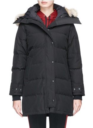 Main View - Click To Enlarge - CANADA GOOSE - 'SHELBURNE' COYOTE FUR TRIM DOWN PADDED PARKA