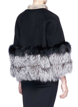 Figure View - Click To Enlarge - YVES SALOMON - Wool-cashmere melton and fox fur jacket