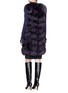 Figure View - Click To Enlarge - YVES SALOMON - Fox fur goat leather long gilet