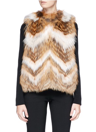 Main View - Click To Enlarge - YVES SALOMON - Fox and raccoon fur gilet
