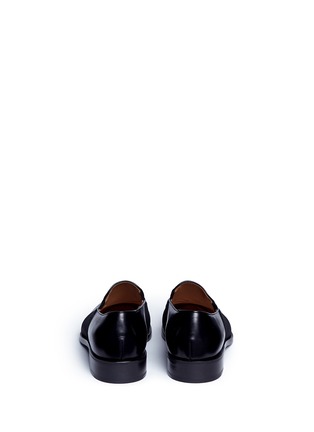 Back View - Click To Enlarge - DRIES VAN NOTEN - Grosgrain panel leather loafers