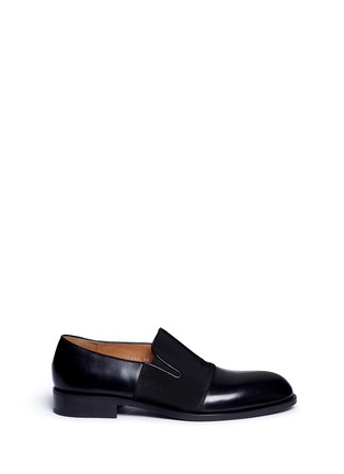 Main View - Click To Enlarge - DRIES VAN NOTEN - Grosgrain panel leather loafers