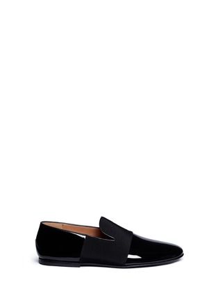 Main View - Click To Enlarge - DRIES VAN NOTEN - Grosgrain panel patent leather loafers