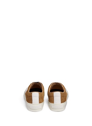 Back View - Click To Enlarge - DRIES VAN NOTEN - Colourblock suede sneakers