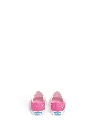 Back View - Click To Enlarge - NATIVE  - 'Jefferson Block' colourblock perforated toddler slip-on sneakers