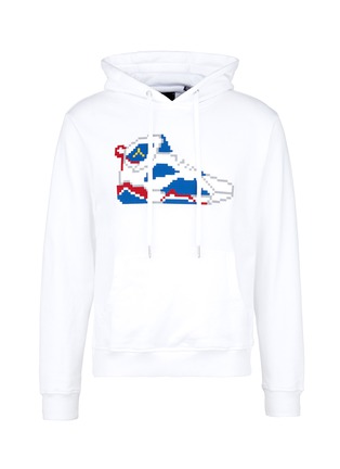 Main View - Click To Enlarge - 8-BIT - 'Go For The Gold Sneaker' rubber appliqué unisex hoodie