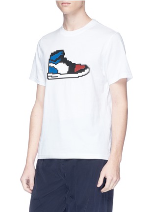 Front View - Click To Enlarge - 8-BIT - 'Americano Sneaker' rubber appliqué unisex T-shirt