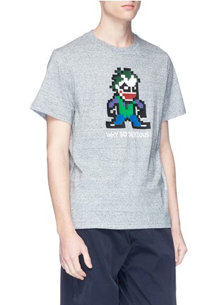 Front View - Click To Enlarge - 8-BIT - 'Why So Serious' rubber appliqué unisex T-shirt