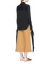 Back View - Click To Enlarge - JW ANDERSON - Lace-up sleeve tie crepe top