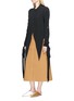 Figure View - Click To Enlarge - JW ANDERSON - Lace-up sleeve tie crepe top