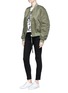 Figure View - Click To Enlarge - ACNE STUDIOS - 'CLIMB' RAW SKINNY JEANS