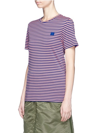 Front View - Click To Enlarge - ACNE STUDIOS - 'NAPA FACE' STRIPE T-SHIRT