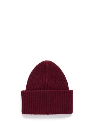 Figure View - Click To Enlarge - ACNE STUDIOS - 'PANSY L FACE' EMOTICON PATCH WOOL BLEND BEANIE